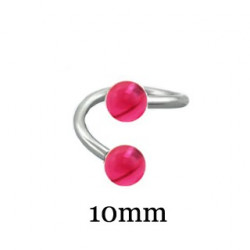 Piercing spirale 10mm et boules rose 4mm Fys Piercing oreille2,20 €
