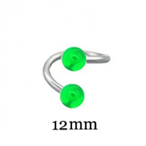 Piercing spirale 12mm et boules 4mm verte haaz Piercing oreille2,20 €