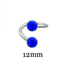 Piercing spirale 12mm et boules 4mm bleu Jadz Piercing oreille2,20 €