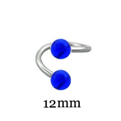 Piercing spirale 12mm et boules 4mm bleu Jadz Piercing oreille2,20 €
