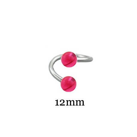 Piercing arcade 8 mm anodisé rose