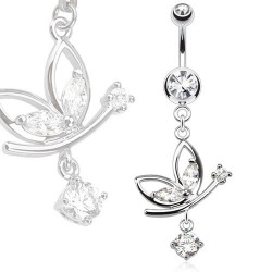 Piercing arcade 8 mm anodisé rose