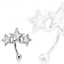 Piercing arcade avec trois étoiles blanche Kiko Piercing arcade4,49 €