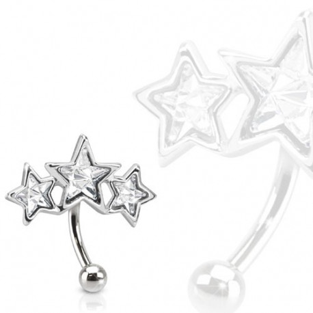 Piercing arcade avec trois étoiles blanche Kiko Piercing arcade4,49 €