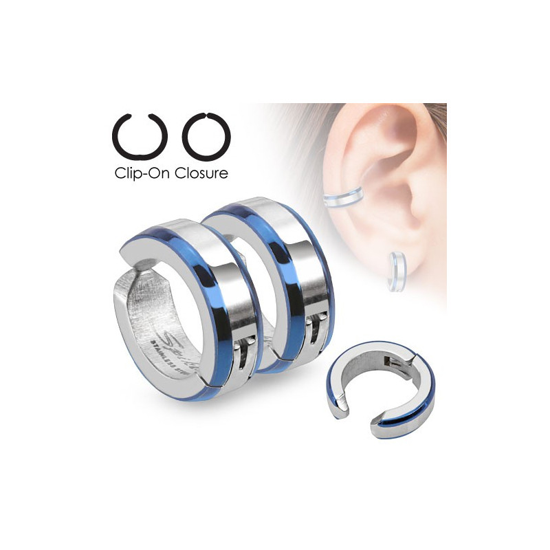 Faux anneau d'oreille bleu et acier Taz Faux piercing6,60 €