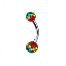 Piercing arcade 8mm avec boules rasta Laret Piercing arcade10,49 €