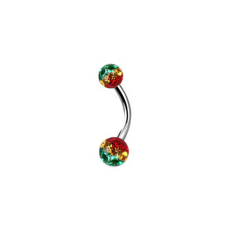 Piercing arcade 8 mm anodisé rose