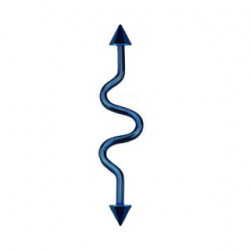 Piercing industriel 35mm zigzag bleu Pora Piercing oreille4,99 €