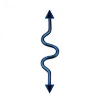 Piercing industriel 38mm zigzag bleu Pasy Piercing oreille4,99 €