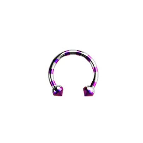 Piercing arcade 8 mm anodisé rose