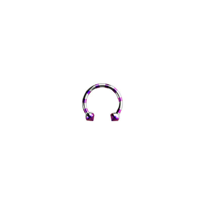 Piercing fer à cheval 8mm strié gris violet Yreza Piercing oreille5,25 €