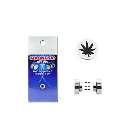 Faux piercing plug aimanté avec une feuille de cannabis Faux piercing4,80 €