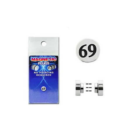 Faux piercing plug aimanté avec logo 69 Maz Faux piercing4,80 €