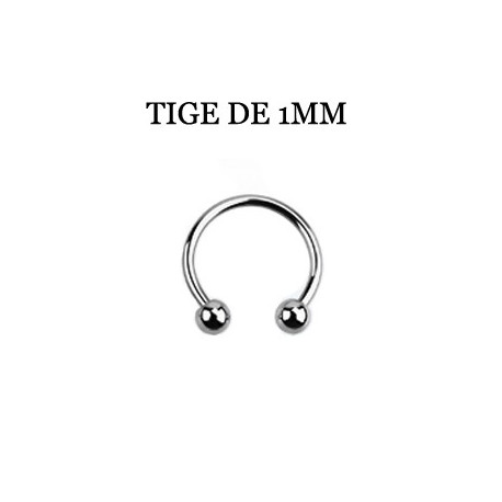 Piercing fer à cheval 6 x 1mm boules 3mm Piercing oreille2,80 €