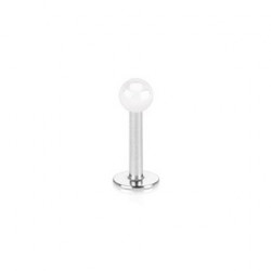 Piercing labret 6mm boule blanc nacré Vuta Piercing labret1,75 €