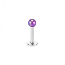 Piercing labret 6mm boule violet nacré Voul Piercing labret1,75 €