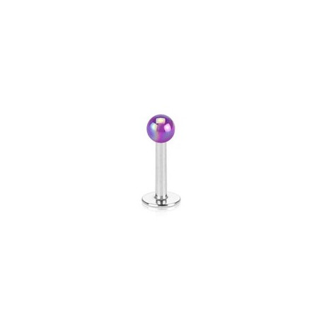 Piercing labret 6mm boule violet nacré Voul Piercing labret1,75 €