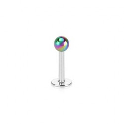 Piercing labret 6mm boule arc en ciel nacré Hylix Piercing labret1,75 €