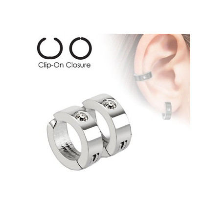 Faux anneau d'oreille acier et zirconium blanc Jaz Faux piercing6,60 €