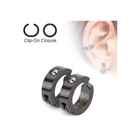 Faux anneau d'oreille noir et zirconium blanc Jyu Faux piercing6,60 €