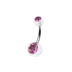 Piercing arcade 8 mm anodisé rose