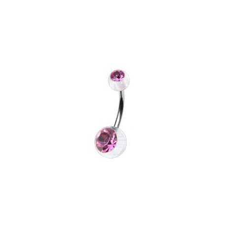 Piercing arcade 8 mm anodisé rose