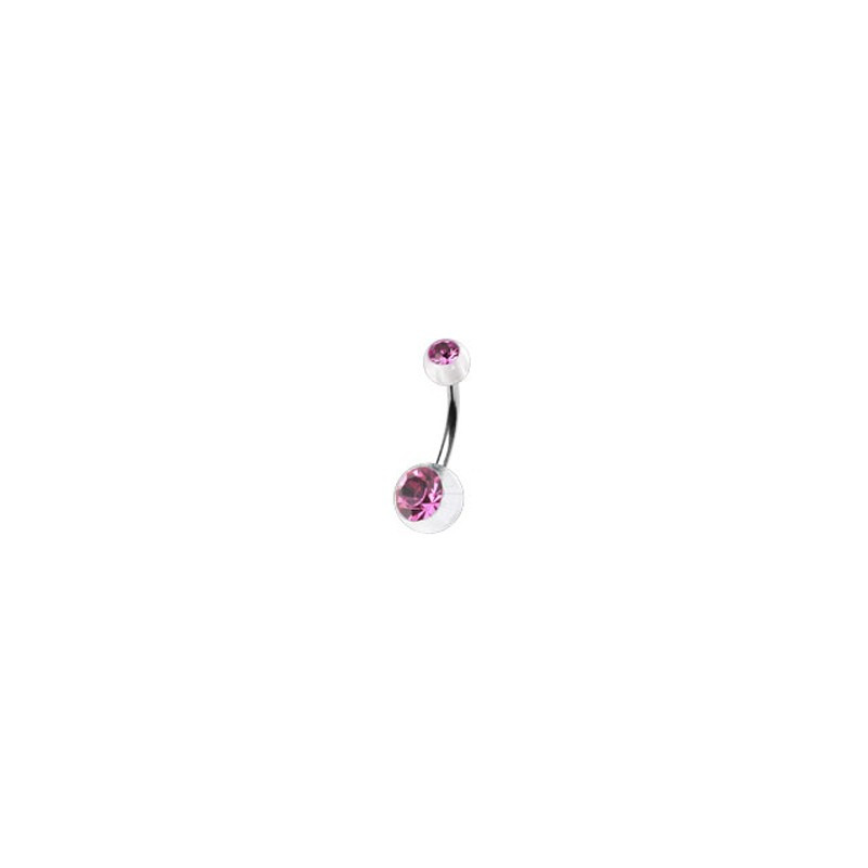 Piercing arcade 8 mm anodisé rose