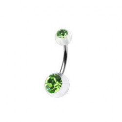 Piercing nombril boule incolore et verte Piercing nombril2,60 €