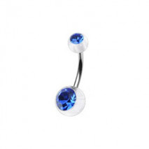 Piercing nombril boule incolore et bleu Piercing nombril2,60 €