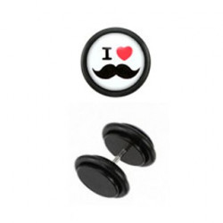 Faux piercing plug moustache noire Vaq Faux piercing3,30 €