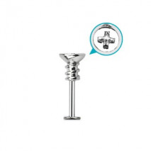 Piercing arcade 8 mm anodisé rose