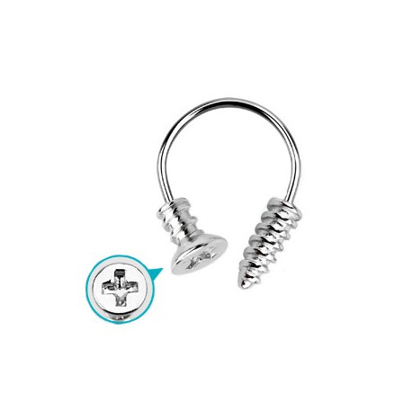 Piercing fer à cheval 10 x 1,2mm vis acier Fad Piercing oreille4,99 €