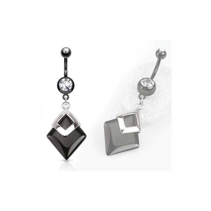 Piercing nombril pierre d'agate noire Abaz Piercing nombril7,85 €