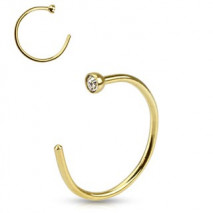 Faux piercing anneau 8 x 0,8mm doré et cristal Xez Faux piercing3,60 €