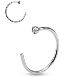 Faux piercing anneau 8 x 0,8mm acier et cristal Xez Faux piercing3,49 €