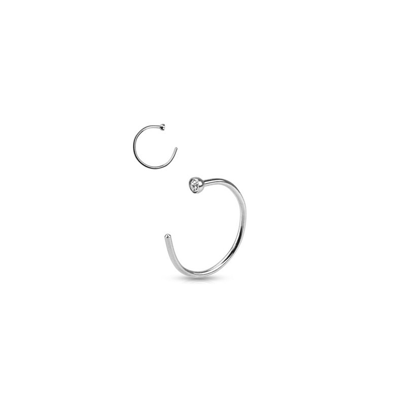 Faux piercing anneau 8 x 0,8mm acier et cristal Xez Faux piercing3,49 €