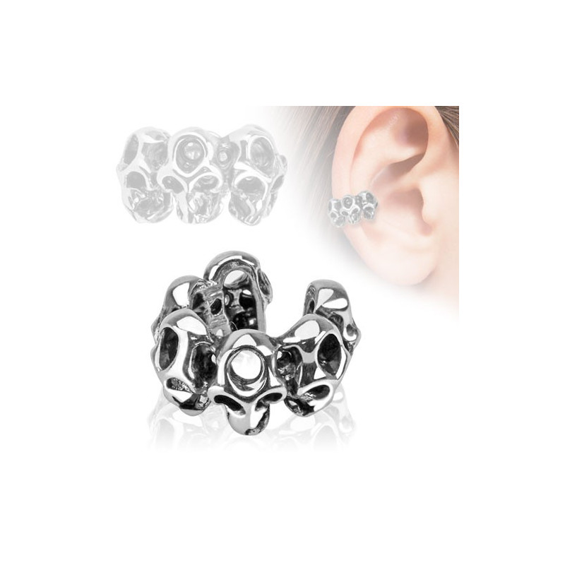 Faux piercing d'oreille anneau avec des têtes de mort Nad Faux piercing4,60 €