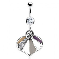 Piercing arcade 8 mm anodisé rose