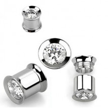 Piercing plug 6mm avec zirconium blanc Tujuk Piercing oreille5,49 €