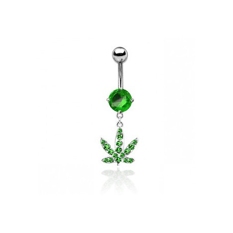 Piercing nombril avec une feuille verte de cannabis Piercing nombril6,49 €