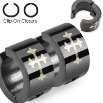 Faux anneau d'oreille noir avec une croix Keg Faux piercing6,60 €