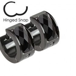 Boucle anneau cristal noir à facettes Cuw Bijoux6,85 €