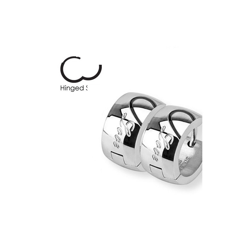 Anneau oreille en acier love largeur 7mm Cazy Bijoux8,85 €