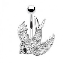 Piercing nombril hirondelle cristal blanc Piercing nombril6,75 €