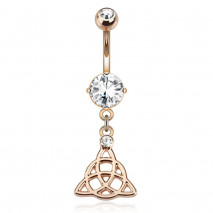 Piercing arcade 8 mm anodisé rose