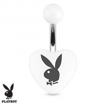 Piercing nombril cœur playboy blanc en acrylique Kywy Piercing nombril3,90 €