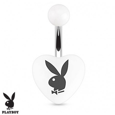 Piercing nombril cœur playboy blanc en acrylique Kywy Piercing nombril3,90 €