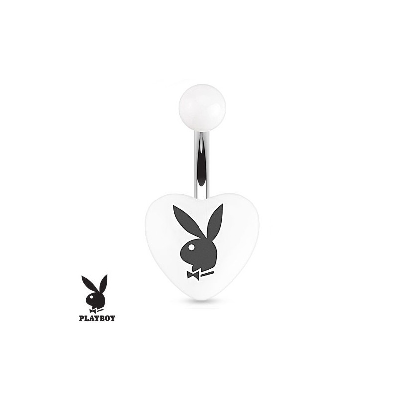 Piercing nombril cœur playboy blanc en acrylique Kywy Piercing nombril3,90 €