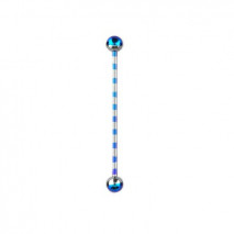 Piercing industriel 35mm bleu clair zébré Rolx Piercing oreille5,60 €