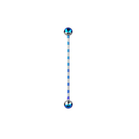 Piercing industriel 35mm bleu clair zébré Rolx Piercing oreille5,60 €